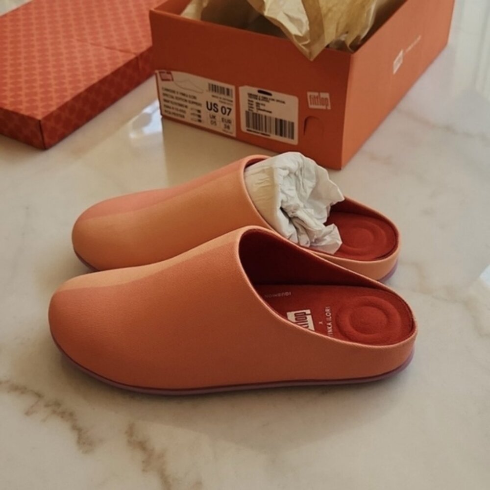 FitFlop Chrissie X Yinka Ilori Slipper- Golden Apricot/Sunburst Mix